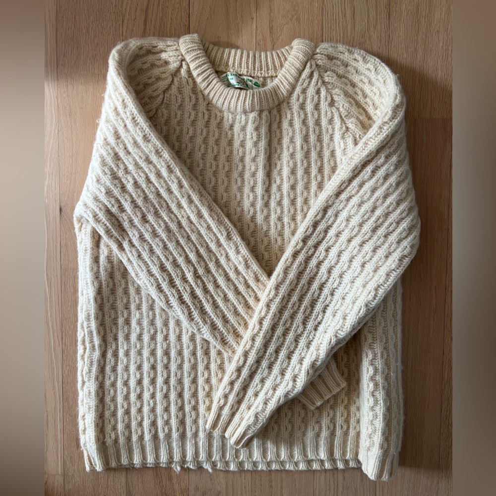 Elegant Cream Knit Sweater